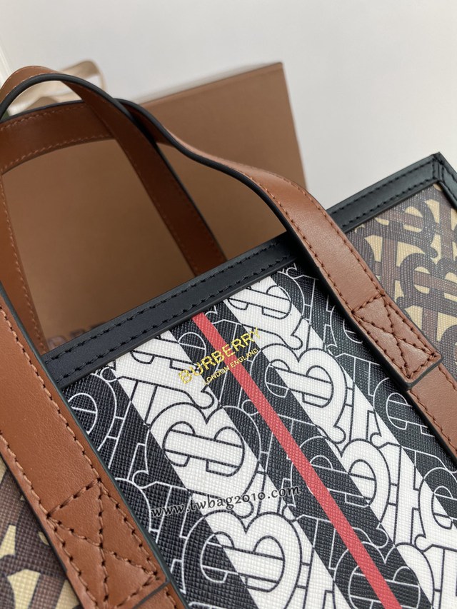Burberry專門店新款TB環保帆布手提包 巴寶莉豎版托特手提袋 yxb1231
